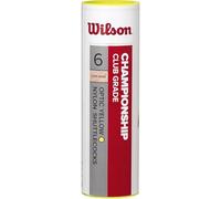 Wilson Volants de badminton Championship WRT6044YE79 Tube de 6 Vitesse 79 Jaune