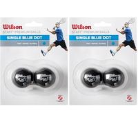 WILSON WRT617500 Balle de Squash, Staff, 2 Pièces, Bleu, Mixte Adulte, Noir, Taille Unique (Lot de 2)