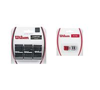 Wilson WRZ403000 Ultra Wrap Overgrip Lot de 3 poignées unisexe Noir