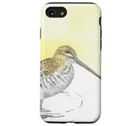 Wilson's Snipe Aquarelle Oiseau Portrait Coque pour iPhone SE (2020) / 7/8