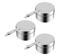 Wilsonzin Lot de 2 récipients à pâte Combustible Support de brûleur en Acier Inoxydable bruleur Chafing Dish Brûleur À Alcool Mini Chauffe-Plat pour Barbecue, fête, Buffet