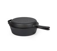 Wiltec 2 en 1 Four hollondais 42 x 26 x 12 cm Cocotte en fonte, cocotte à double fonction