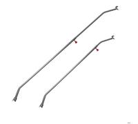 Wiltec 2x Arceaux plats 108-150 cm pour remorques, réglables, en aluminium, pour bâches de remorque, tendeurs de bâche plates