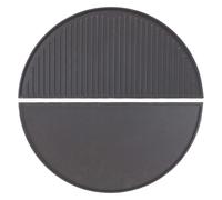 Wiltec 2x Grille BBQ Semicirculaire 50x24x2cm Fonte Barbecue Grillade Cuisson