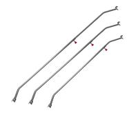 Wiltec 3X Arceaux Plats 108-150 cm pour remorques, réglables, en Aluminium, pour bâches de remorque, tendeurs de bâche Plates