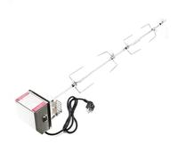 Wiltec 4x Fourches à viandes Broche BBQ 112cm 230V Acier fin Grillade