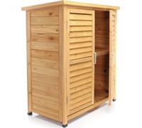 Wiltec Abri de jardin – 870 x 465 x 916 mm – en bois d’Épicéa – avec 2 portes – Cabane Remise pour rangement outils pour Jardin, Terrasse & Balcon