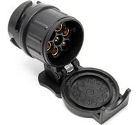 Wiltec Adaptateur prise remorque – 13 vers 7 broches – 12 V 50 A – pour Feux stop Plaque Immatriculation Clignotant – Éclairage Sécurité routière de véhicules