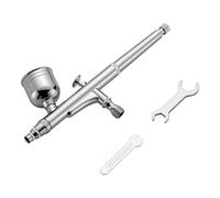 Wiltec Aérographe type HS-30-1 avec fonction double action, buse Ø 0,3 mm, godet à peinture 7 ml, pour modélisme, nail art, airbrush, etc.