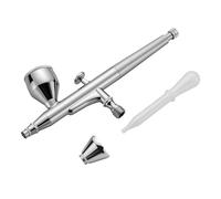 Wiltec Aérographe type X501 avec fonction double action, buse Ø 0,3 mm, godet à peinture 7 ml / 2 ml, pour modélisme, nail art, airbrush, etc.