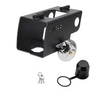 WilTec antivol de remorque avec système à charnière, Cadenas 70 mm, Protection en Acier Contre Le vol pour attelage