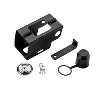 Wiltec antivol de remorque avec système à charnière, cadenas 70 mm, protection en acier contre le vol pour attelage