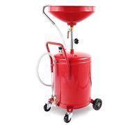 WilTec Appareil Récupérateur Huile pneumatique Mobile 80L Hauteur réglable 122-168cm Vidange Huile usagée
