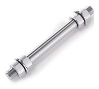 Wiltec Axe de roue de brouette standard - taille 135 x 20 mm - capacité de charge 120 kg - pour Roue Pneu avec Largeur de moyeu de 95 mm - Essieu Arbre Fusée