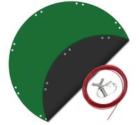 Wiltec Bâche de Piscine Ronde, Ø 610 cm, Couverture de Piscine 2 en 1 en PE résistant aux UV, pour été et Hiver