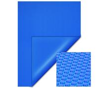 Wiltec Bâche à bulles solaire rectangulaire pour piscine, 4 x 6 m, 120 µ, en PE, couleur bleue, couverture piscine, chauffage piscin