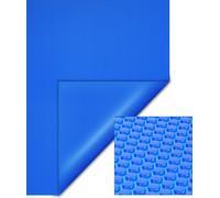 Wiltec Bâche à bulles solaire rectangulaire pour piscine, 4 x 6 m, 400 µ, en PE, couleur bleue, couverture piscine, chauffage piscine