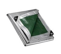Wiltec Bâche de Camion 3 x 2m 120g/m² Vert/Gris Polyester PE Œillets alu 100cm Haute Protection Vol UV Intempéries Moisi Étanche Solide Haute Résistante Couverture Sécurité routière