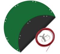 Wiltec Bâche de piscine ronde, Ø 460 cm, Couverture de piscine 2 en 1 en PE résistant aux UV, Pour été et hiver