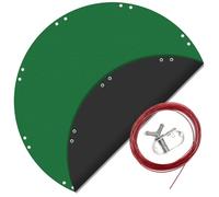 Wiltec Bâche de Piscine Ronde, Ø 460 cm, Couverture de Piscine 2 en 1 en PE résistant aux UV, pour été et Hiver