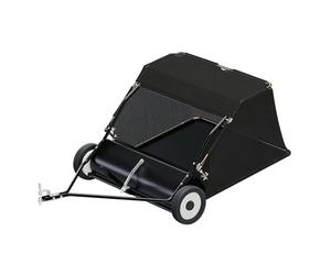 Wiltec Balai ramasseur Autoportée Largeur de travail 105 cm Taille 1730 x 1130 x 585 mm Filet collecteur de Balayeuse 365 L pour Tondeuse autoportée Largeur 105cm et Roues caoutchouc Jardin Entretien