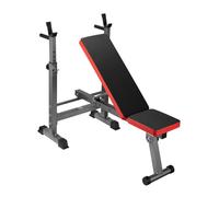Wiltec Banc de musculation pliable 230kg max Haltérophilie Support haltères 2en1 Banc incliné et Plat Banc Gymnastique Entraînement réglable Exercices Haltères longs et courts Sport à domicile Fitness
