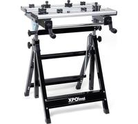 Wiltec Banc mobile jusqu’à 100 kg Établi pliable à Hauteur réglable 77-107cm Inclinaison réglable