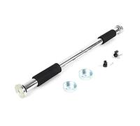 WilTec Barre Gymnastique de Traction - Ø 30 mm - en Acier chromé - Charge Max. 160 kg - Antiglissante - pour Encadrements Porte 62-85 cm - Endurance Entraînement Sport Fitness