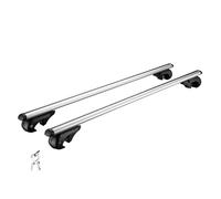 Wiltec Barres tranversales pour galerie de Toit - Capacité 90 kg, Longueur 120 cm - en Aluminium et Plastique, couvertes par poudrage - avec Clé et Serrure
