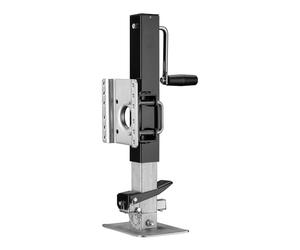 Wiltec Béquille de remorque - Capacité de charge max. de 900 kg - en Acier Q235 - Support de caravane avec Manivelle latérale et Plaque de montage orientable - Chandelle de support