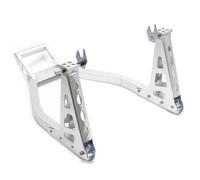 Wiltec Bloque roue de moto pour pneu arrière - 740 x 365 mm - capacité 317 kg - en Aluminium - pour 230-345 mm - Béquille Support re