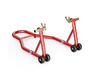Wiltec Bloque roue de moto pour pneu arrière - capacité 450 kg - en Acier - pour Ø 200-340 mm - Largeur 200-340 mm - Béquille Support repose-moto lève-moto de Montage Atelier Stockage