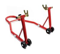 WilTec Bloque Roue de Moto pour Pneu arrière - capacité 450 kg - en Acier - pour Ø 200-340 mm - Largeur 200-340 mm - Béquille Support Repose-Moto lève-Moto de Montage Atelier Stockage