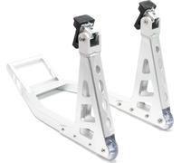 Wiltec Bloque roue de moto pour pneu avant – 275 x 630 x 350 mm – capacité 317 kg – en Aluminium – pour 200-238 mm – Béquille Support repose-moto lève-moto de Montage Atelier Stockage