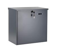 Wiltec Boîte à colis murale ou sur pied verrouillable grise 508 x 315