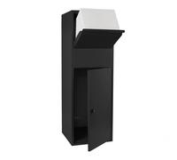 Wiltec Boîte à colis verrouillable noire 460 x 450 x 1400 mm, Boîte au