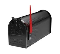Wiltec Boîte aux lettres design style américain 150 x 513 x 223 mm Couleur noire Acier galvanisé Boîte postale US Mailbox avec f