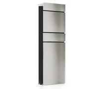 Wiltec Boîte aux Lettres et Colis avec Porte journaux Verrouillable 395 x 142 x 1150 mm Couleur Anthracite et Grise Usage Domestique Courrier Journal