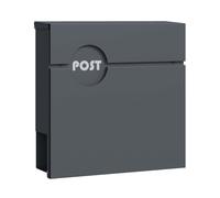 Wiltec Boîte lettres Anthracite V62 Acier 37x11x37cm Postale Murale Clés Journal