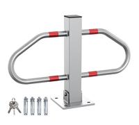 Wiltec Borne de parking rabattable - 700 x 180 x 480 mm - Couleur signalisation - en Acier - avec 3 Clés - Poteau de stationnement, Borne de sécurité