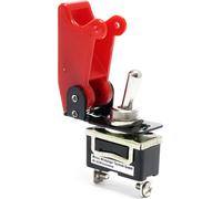 Wiltec Bouton d'arrêt d'urgence – 35 A / 125 V – 15 A / 250 V – Kill switch Knock out avec capuchon en rouge – Interrupteur ON-OFF