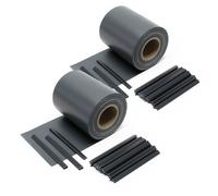 Wiltec Brise-vue en rouleau - anthracite - 70 m x 19 cm - en PVC 650 g/m² - avec 40 clips - Protection visuelle Pare-vue extérieur p