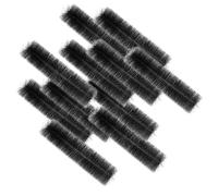 Wiltec Brosse filtrante Black Brush pour Bassins et Étangs, Lot de 24, Filtration et Élimination de particules, 40 cm x Ø15 cm, Noir