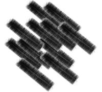 WilTec Brosse filtrante Black Brush pour Bassins et Étangs, Lot de 24, Filtration et Élimination de Particules, 40 cm x Ø15 cm, Noires, Polypropylène