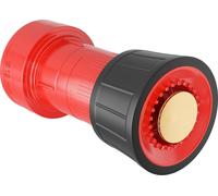 Wiltec Buse de lance d'incendie – 128 x 70 x 70 mm / 1,5" – 7 bar à 0-250 l/min, max. 300 l/min – Bec de tuyau d'incendie à petit jet – matériel de Lutte contre l'incendie Sapeurs pompiers, Chantiers