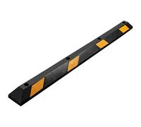 Wiltec Butée de roue 183 x 15 x 10 cm - en Caoutchouc - 14,5 kg/pièce - avec Réflecteurs - Aide au stationnement Stop roues pour Parkings, Garages