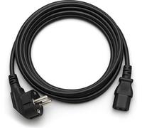 Wiltec Câble Alimentation pour Appareil à froid Noir 4 m Fiche coudée pour Appareil à froid compatible PC Imprimante Écran Vidéoprojecteur Console Home cinéma Bureau Usage intérieur Cordon secteur