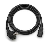 Wiltec Câble Alimentation pour Appareil à Froid Noir 4 m Fiche coudée pour Appareil à Froid Compatible PC Imprimante Écran Vidéoprojecteur Console Home cinéma Bureau Usage intérieur Cordon Secteur