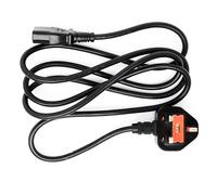 Wiltec Câble Alimentation pour Appareil à Froid UK Noir 1,40m Fiche coudée pour Appareil à Froid Compatible PC Imprimante Écran Vidéoprojecteur Console Adaptateur Angleterre Cordon Secteur Intérieur