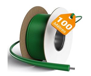 Wiltec Câble périphérique 100 m 2,45 mm - Fil Robot Tondeuse de délimitation - Cuivre étamé - Entretien Jardin pelouse Jardinage Tonte